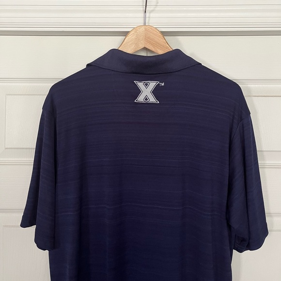 {Champion} Xavier University Musketeers Short Sleeve Polo in Navy - Mens Large - Picture 7 of 12
